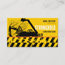 Visita Tarjeta de presentación de construcción amarillo n