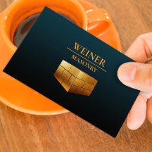 Tarjeta de presentación de construcciones de mason