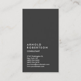 Visita Tarjeta de presentación de consulta vertical gris 