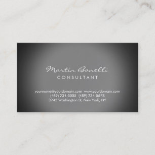 Visita Tarjeta de presentación de consultor gris simple m