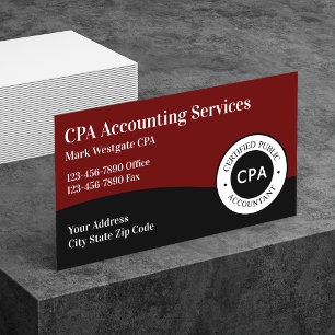 Visita Tarjeta de presentación de contabilidad CPA