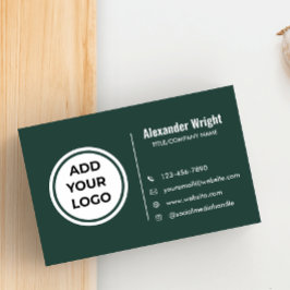 Visita Tarjeta de presentación de contacto con logotipo v