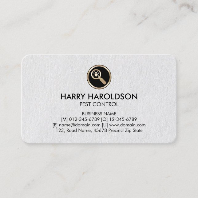 Visita Tarjeta de presentación de control de plagas Premi (Anverso)