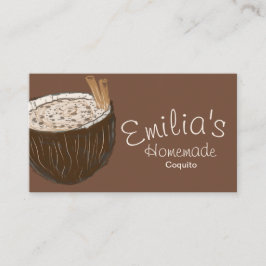 Visita Tarjeta de presentación de Coquito casero con logo