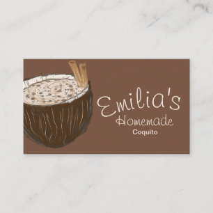Visita Tarjeta de presentación de Coquito casero con logo