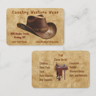 Visita Tarjeta de presentación de “Country Western Wear”
