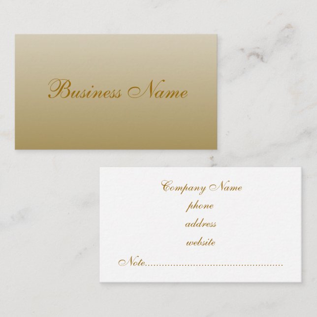 Visita Tarjeta de presentación de crema elegante (Anverso / Reverso)