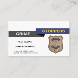 Visita Tarjeta de presentación de Crime Stoppers