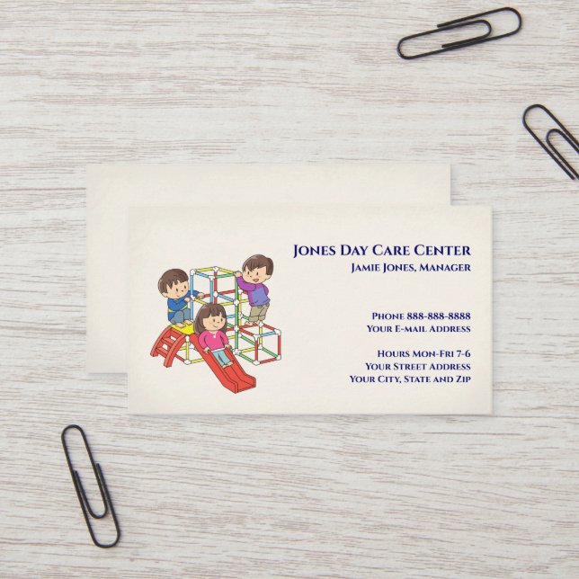 Visita Tarjeta de presentación de cuidado infantil (Anverso/Reverso In Situ)