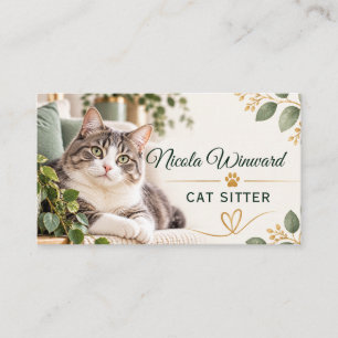 Visita Tarjeta de presentación de cuidador de gatos