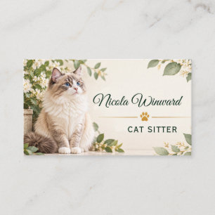 Visita Tarjeta de presentación de cuidador de gatos