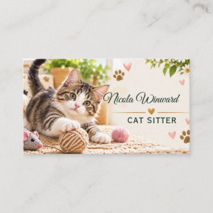 Visita Tarjeta de presentación de cuidador de gatos