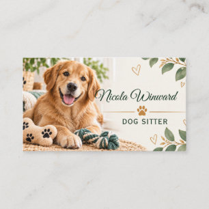 Visita Tarjeta de presentación de cuidadora de perros Ret