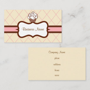 Visita Tarjeta de presentación de cupcake argyle