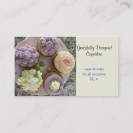 Visita Tarjeta de presentación de cupcakes decorados con