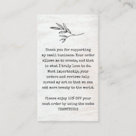 Visita Tarjeta de presentación de Cupón de descuento