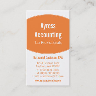 Visita Tarjeta de presentación de curvas limpias, Naranja