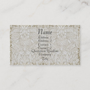 Visita Tarjeta de presentación de Damask Gold Grabado en 