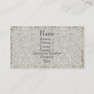 Visita Tarjeta de presentación de Damask Gold Grabado en 