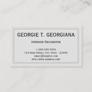 Visita Tarjeta de presentación de decoración de interiore