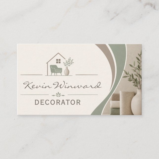 Visita Tarjeta de presentación de decorador (Anverso)