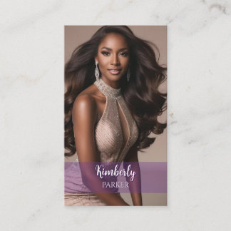 Visita Tarjeta de presentación de degradado púrpura de co