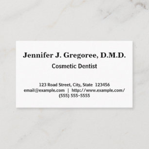 Visita Tarjeta de presentación de Dentista Cosmético de B
