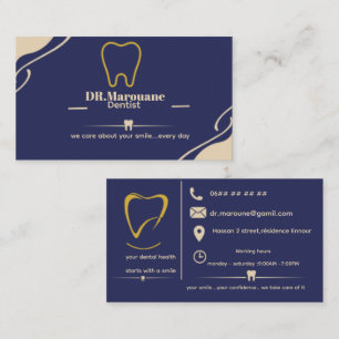 Visita Tarjeta de presentación de dentista de lujo