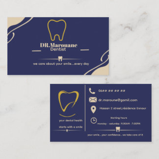Visita Tarjeta de presentación de dentista de lujo