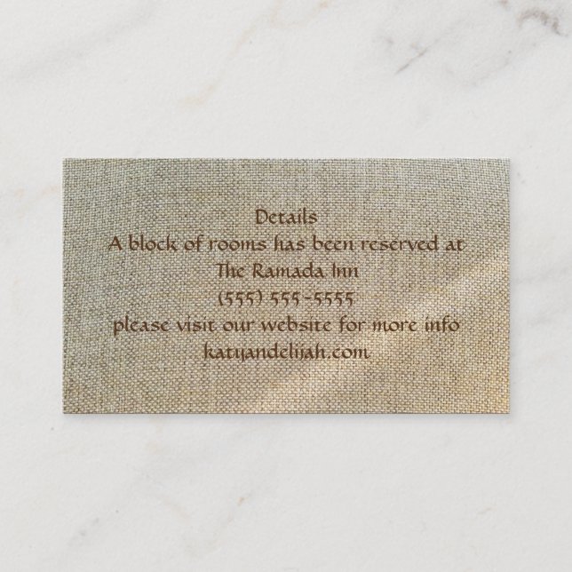 Visita Tarjeta de presentación de detalles de otoño de Mi (Anverso)