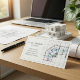 Visita Tarjeta de Presentación de Dibujo Arquitectónico