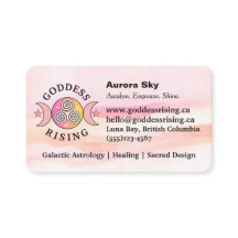 Tarjeta de presentación de diosa rosada-Naranja en