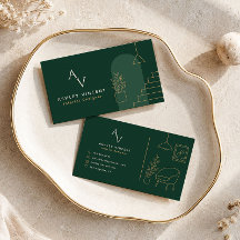 Tarjeta de presentación de diseñador de interiores