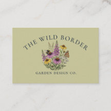 Tarjeta de presentación de diseñador de jardín ami