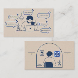 Visita Tarjeta de presentación de diseñador gráfico creat