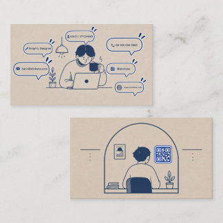 Visita Tarjeta de presentación de diseñador gráfico creat