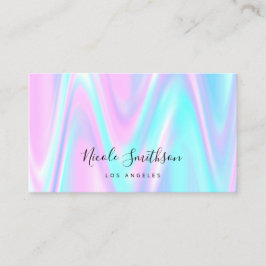 Visita tarjeta de presentación de diseño azul púrpura pas