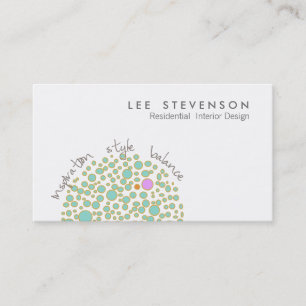 Visita Tarjeta de presentación de diseño de interiores cr