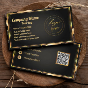 Visita Tarjeta de presentación de diseño de logotipo prof