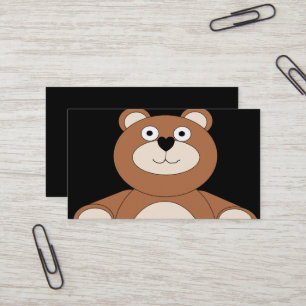 Visita Tarjeta de presentación de diseño de osito de pelu