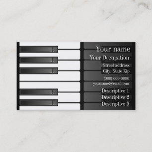 Visita Tarjeta de presentación de diseño de teclado blanc