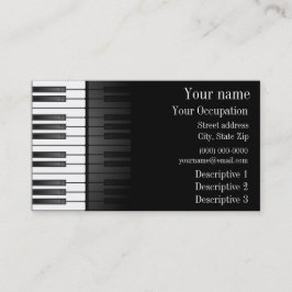 Visita Tarjeta de presentación de diseño de teclado blanc