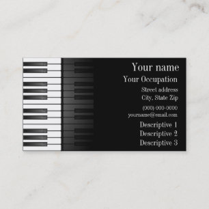 Visita Tarjeta de presentación de diseño de teclado blanc