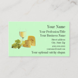 Visita Tarjeta de presentación de diseño de vino y queso