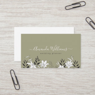Visita Tarjeta de presentación de diseño floral Sage Boho