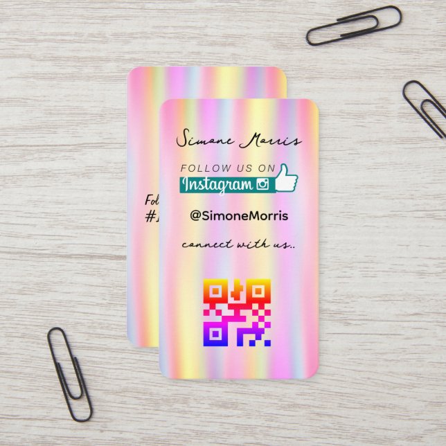 Visita Tarjeta de presentación de diseño holográfico (Anverso/Reverso In Situ)