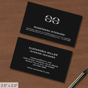 Visita Tarjeta de presentación de diseño interior de moda