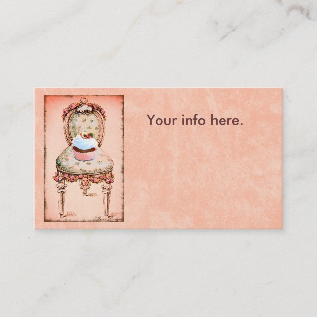 Visita Tarjeta de presentación de diseño para pasteles (Anverso)