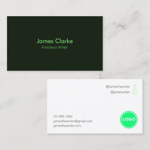 Visita Tarjeta de presentación de diseño verde simple