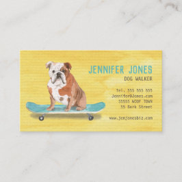 Visita Tarjeta de presentación de Divertido Perro Amarill